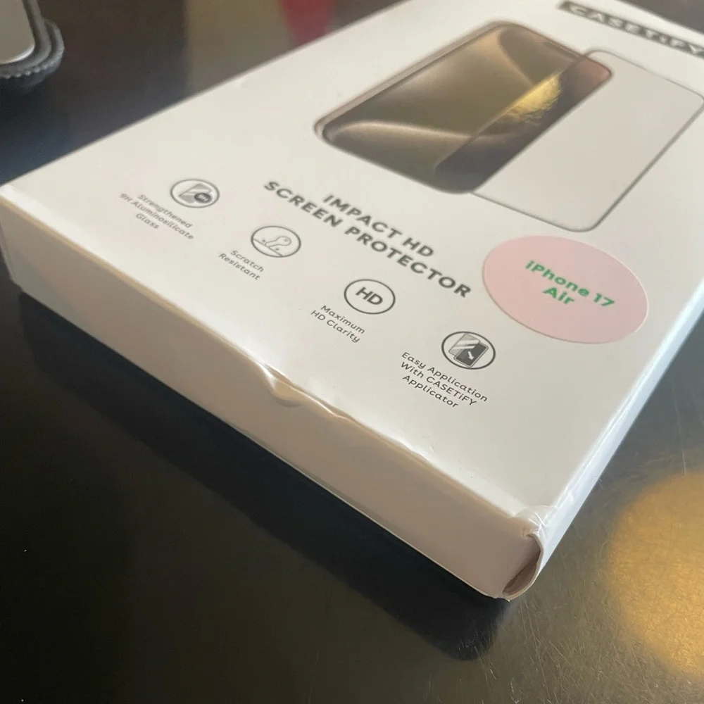 CASETiFY Impact HD Screen Protector iPhone 17 Air NIB Maximum Clarity Easy Apply